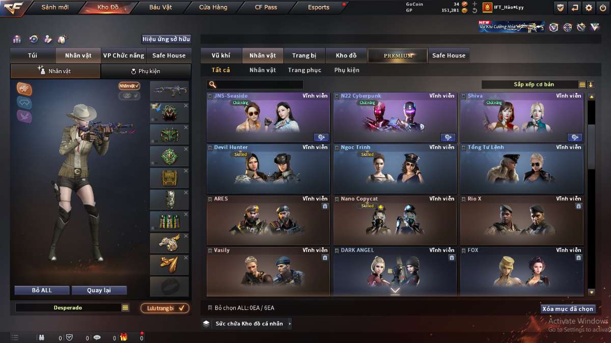 shop acc cf uy tin gia re